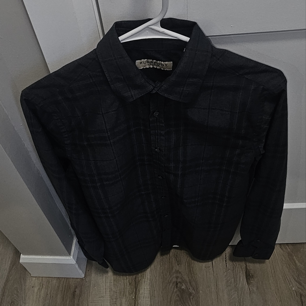 Burberry Plaid Button-Up Shirt